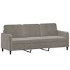 vidaXL 3 Piece Sofa Set with Throw Pillows&Cushions Light Grey Velvet