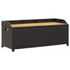 vidaXL Garden Storage Bench 120 cm Poly Rattan Black