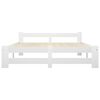 vidaXL Bed Frame without Mattress White Solid Pine Wood 160x200 cm