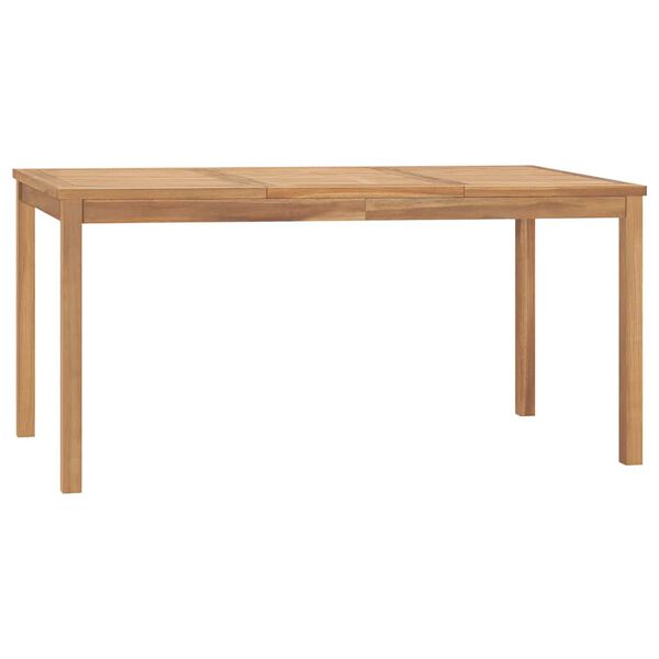 vidaXL Garden Dining Table 160x80x77 cm Solid Teak Wood
