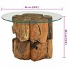 vidaXL Coffee Table Solid Teak Driftwood 60 cm