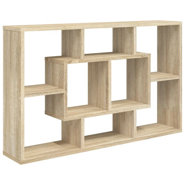 vidaXL Wall Shelf Sonoma Oak 85x16x52.5 cm Engineered Wood