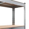 vidaXL Storage Shelves 2 pcs Silver 90x30x180 cm Steel and MDF