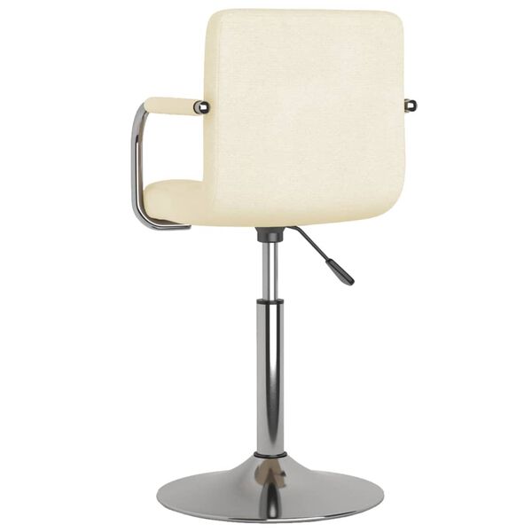 vidaXL Dining Chair Cream Fabric
