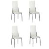 vidaXL Dining Chairs 4 pcs White Faux Leather