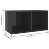 vidaXL 5 Piece TV Cabinet Set High Gloss Grey Engineered Wood