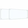 vidaXL Kitchen Backsplash 2 pcs Transparent 90 x 40 cm Tempered Glass