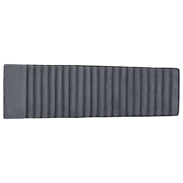 vidaXL Sun Lounger Cushion Grey Suede