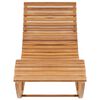 vidaXL Rocking Sun Lounger with Cushion Solid Teak Wood