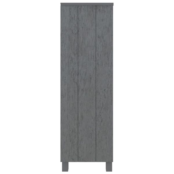 vidaXL Book Cabinet HAMAR Dark Grey 85x35x112 cm Solid Wood Pine
