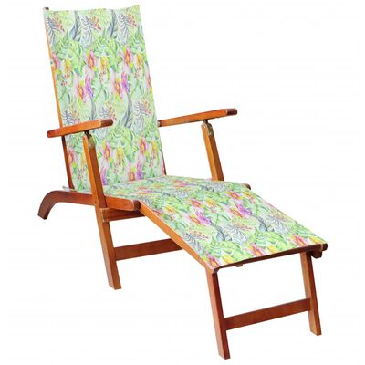 vidaXL Deck Chair Cushion Leaf Pattern (75+105)x50x4 cm
