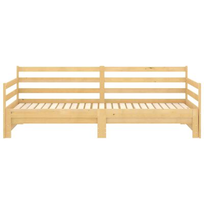 vidaXL Pull-out Day Bed Solid Pinewood 2x