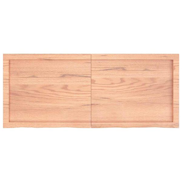 vidaXL Bathroom Countertop Light Brown 120x50x(2-4)cm Treated Solid Wood