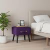 vidaXL Bedside Cabinet Dark Purple 40x35x40 cm Velvet
