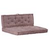 vidaXL Pallet Floor Cushions 2 pcs Cotton Taupe