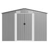 vidaXL Garden Shed 257x392x181 cm Metal Grey