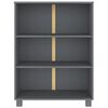 vidaXL Book Cabinet HAMAR Dark Grey 85x35x112 cm Solid Wood Pine
