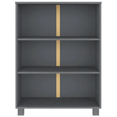 vidaXL Book Cabinet HAMAR Dark Grey 85x35x112 cm Solid Wood Pine