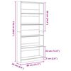 vidaXL Bookcase Sonoma Oak 80x24x176 cm Engineered Wood