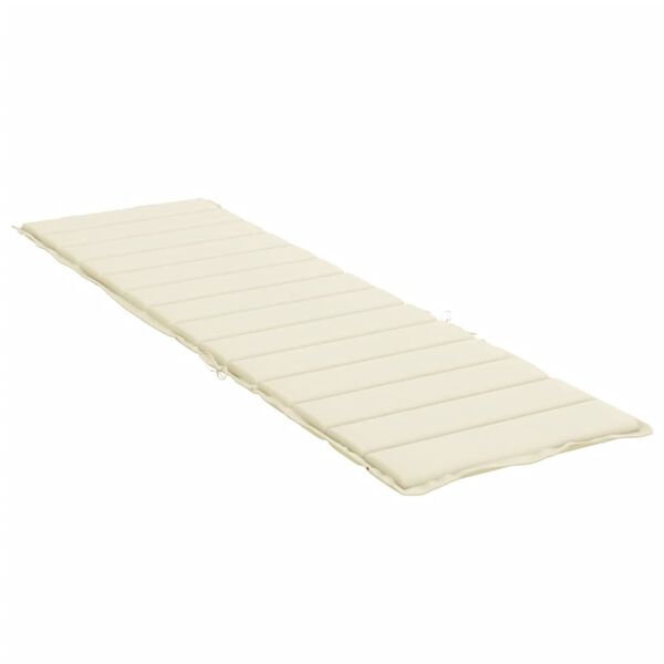 vidaXL Sun Lounger Cushion Cream 200x50x3cm Oxford Fabric
