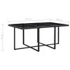 vidaXL 11 Piece Outdoor Dining Set with Cushions Poly Rattan Black