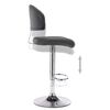 vidaXL Bar Stool Grey Faux Leather