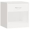 vidaXL Nightstand 2 pcs with Drawer White