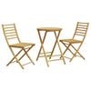 vidaXL Bistro Set | Natural Bamboo | Bamboo | Standard Size | Foldable