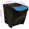 vidaXL Stackable Dustbins 4 pcs Anthracite 100 L
