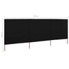 vidaXL 3-panel Wind Screen Fabric 400x120 cm Black