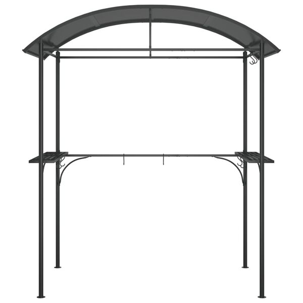 vidaXL BBQ Gazebo with Side Shelves Anthracite 220x115x230 cm Steel