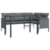 vidaXL 2 Piece Garden Dining Set Anthracite Steel