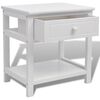 vidaXL Bedside Cabinet Wood White