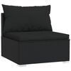 vidaXL 11 Piece Garden Lounge Set with Cushions Poly Rattan Black