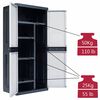 vidaXL Garden Cabinet Black 89 x 54 x 190 cm Plastic