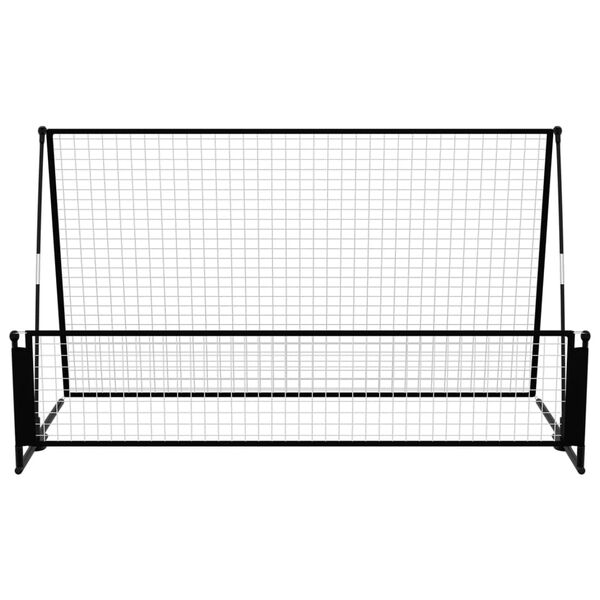 vidaXL 2 in 1 Soccer Rebounder Football Goal 202x104x120 cm Steel
