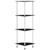 vidaXL 4-Tier Shelf Black 30x30x100 cm Tempered Glass