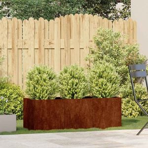 vidaXL Planter Rusty 120x40x40 cm Weathering Steel