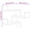 vidaXL Wall Corner Shelf 2 pcs Sonoma Oak 40x40x50 cm Engineered Wood