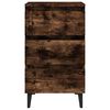 vidaXL Bed Cabinets with Metal Legs 2 pcs Smoked Oak 40x35x69 cm