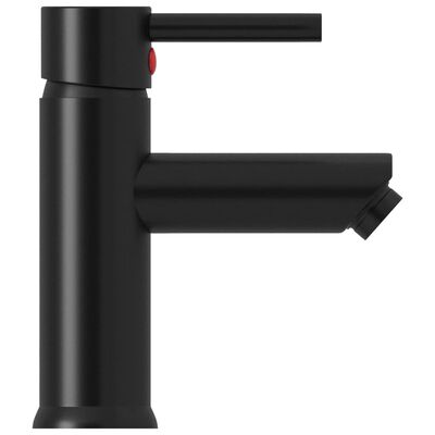 vidaXL Bathroom Basin Faucet Black 130x176 mm