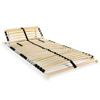 vidaXL Slatted Bed Base with 28 Slats 7 Zones 90x200 cm