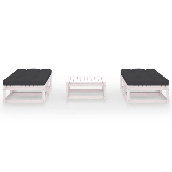 vidaXL 5 Piece Garden Lounge Set with Cushions Solid Pinewood