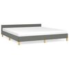 vidaXL Bed Frame without Mattress Dark Grey 183x203 cm King Fabric