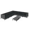 vidaXL Garden Lounge Set | Dark grey | Powder-coated steel | Large | Durable