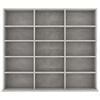 vidaXL CD Cabinet Concrete Grey 100x23x89.5 cm Engineered Wood