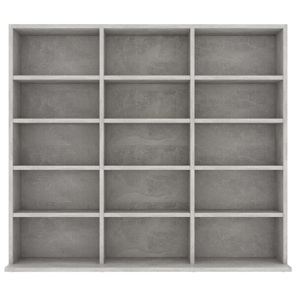 vidaXL CD Cabinet Concrete Grey 100x23x89.5 cm Engineered Wood