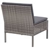 vidaXL 8 Piece Garden Lounge Set with Cushions Poly Rattan Grey