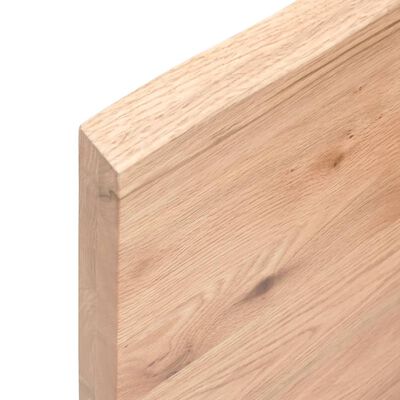 vidaXL Wall Shelf Light Brown 140x50x(2-4) cm Treated Solid Wood Oak