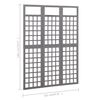 vidaXL 3-Panel Room Divider/Trellis Solid Fir Wood Grey 121x180 cm